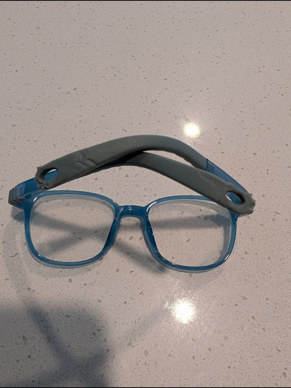 Kids Flexible Light Blue Round/Square Eyeglass Frames